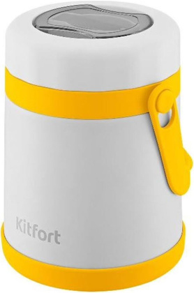 Ланч-бокс "Kitfort" [KT-1241-1], <White/Yellow>, 1.5л.