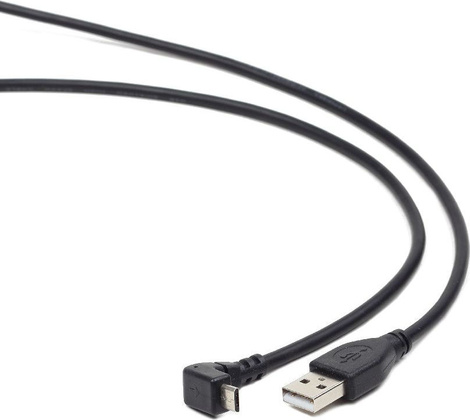 Кабель USB A - micro USB B (1.8m) "Gembird" [CCP-mUSB2-AMBM90-6] Угловой