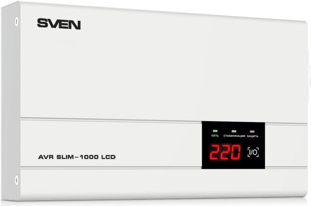 Стабилизатор напряжения SVEN AVR SLIM-1000 LCD