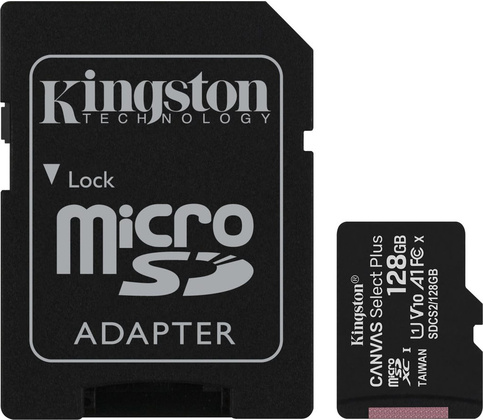 Карта памяти microSDXC 128 Гб Kingston (Canvas Select Plus) Class 10 (UHS-I (U1))