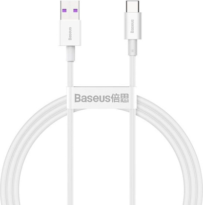 Кабель USB 2.0 - USB Type-C (1,0m) "Baseus" [CATYS-02] <White>, 6A