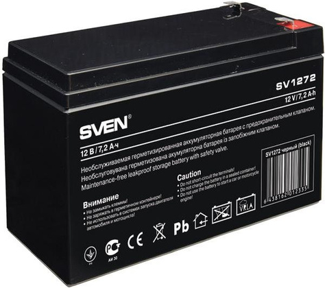 Аккумуляторная батарея для ИБП 12V 7,2Ah "SVEN" [SV1272]