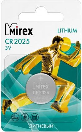 Батарейка (CR2025x1шт.) "Mirex" [23702-CR2025-E1] Lithium, блистер