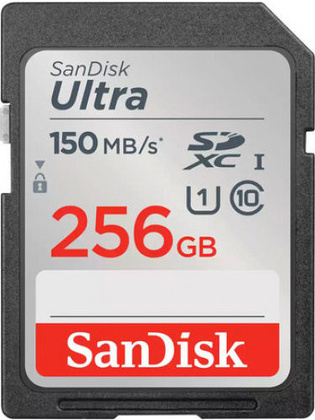 Карта памяти Secure Digital (SDXC) 256Gb "Sandisk" [SDSDUNC-256G-GN6IN] Class 10 UHS-I