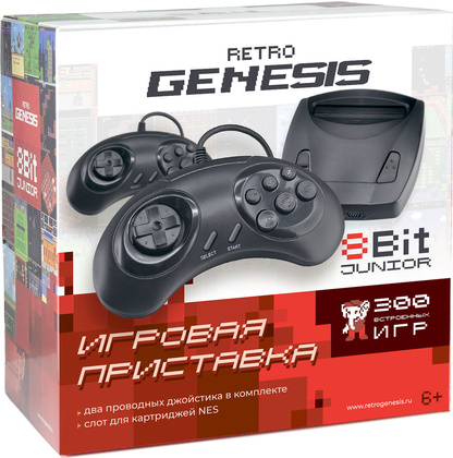 Игровая консоль "Retro Genesis" [ConSkDn84] <Black> Junior + 300 игр