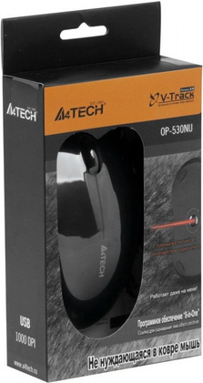 Мышь A4Tech OP-530NU; USB; (1000dpi) <Black>
