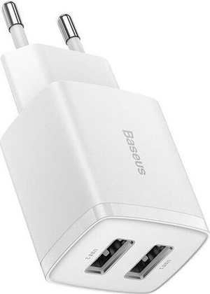 Сетевое зарядное устройство "Baseus" [CCXJ010202] <White> USB, 2 А