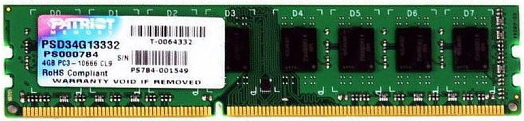 ОЗУ Patriot PSD34G133381 DDR3 4 Гб (1x4 Гб)