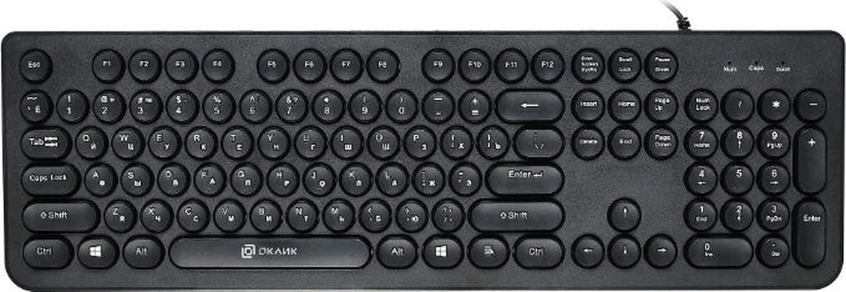 Клавиатура OKlick "400MR" <Black>, USB
