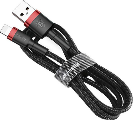 Кабель Lightning --> USB 2.0, 2.0m, "Baseus" [CALKLF-C19] <Black/Red>