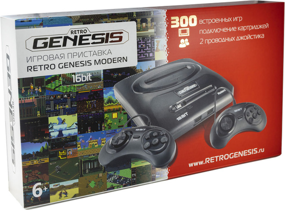 Игровая консоль "Retro Genesis" [ConSkDn92] <Black> Modern + 300 игр
