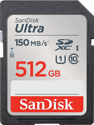 Карта памяти Secure Digital (SDXC) 512Gb "Sandisk" [SDSDUNC-512G-GN6IN] Class 10 UHS-I