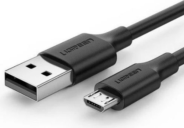 Кабель USB A - micro USB B (0.25m) "Ugreen" US289 [60134] <Black> 2.4A