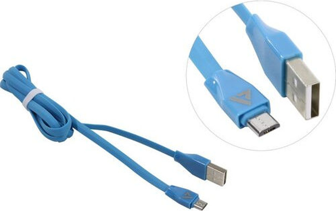 Кабель USB A - micro USB B (1,0m) "ACD" [ACD-U920-M1L] <Blue>