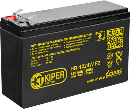 Аккумулятор Kiper HR-1224W F2 Slim 6 000 мАч