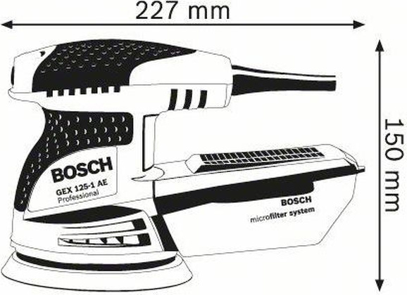 Шлифмашина эксцентриковая шлифмашина Bosch GEX 125-1 AE (0.601.387.500)