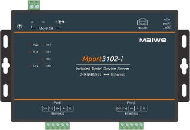 Переходник Maiwe Mport3102-I, 2 Port RS-RS485/422 в Ethernet