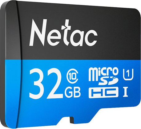Карта памяти microSDHC 32 Гб Netac (NT02P500STN-032G-S) Class 10 (UHS-I)