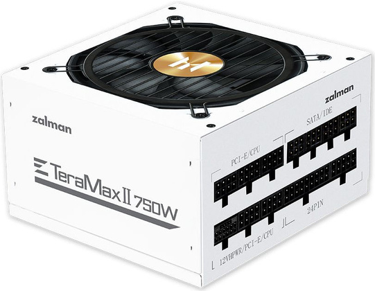 Блок питания 750W ATX; "Zalman" [ZM750-TMX2 White], 12.0sm Fan, 80+ Gold, APFC