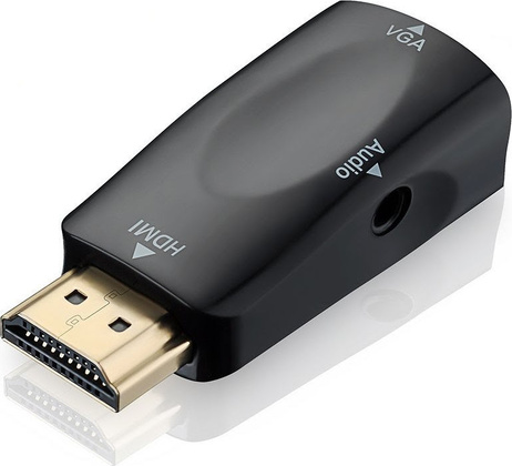 Переходник HDMI(папа) -- VGA(мама) "Gembird" [A-HDMI-VGA-02] + jack 3,5mm