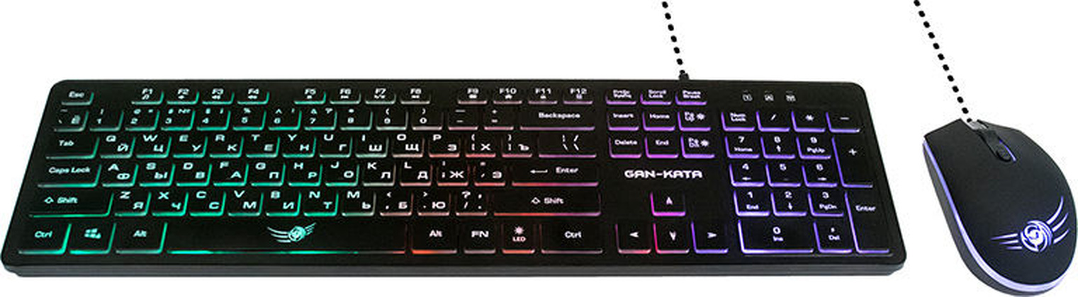 Комплект (клавиатура+мышь) Dialog [KMGK-1707U], <Black>, USB