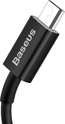 Кабель USB A - micro USB B (2.0м) "Baseus" [CAMYS-A01] <Black>