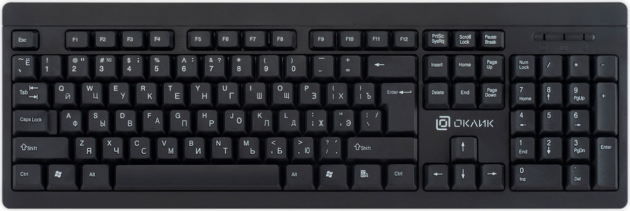 Клавиатура Oklick [95KW] <Black>, USB