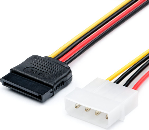 Кабель Serial-ATA - POWER cable "ATCOM" [AT3798] / Molex(F) -> Sata
