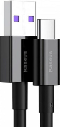 Кабель USB 2.0 - USB Type-C (1,0m) "Baseus" [CATYS-01] <Black> оплетка