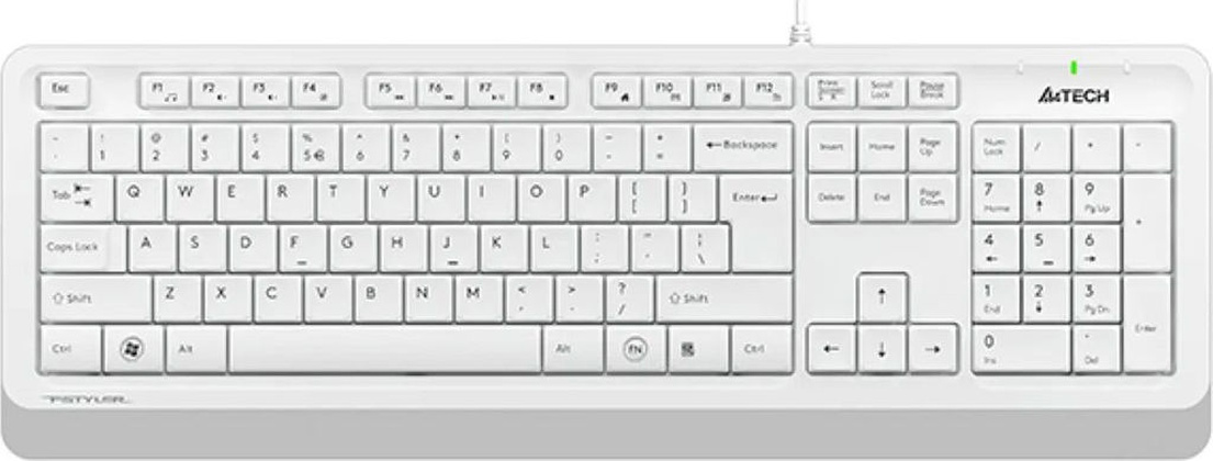 Клавиатура A4Tech "Fstyler FKS10" <White>, USB