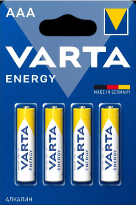 Набор батареек (AAAx4шт.) - "Varta" ENERGY [LR03]; Alkaline; блистер
