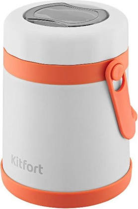 Ланч-бокс "Kitfort" [KT-1241-2], <White/Orange>, 1.5л.