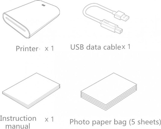 Портативный принтер "Xiaomi" (TEJ4018GL) Mi Portable Photo Printer <White>
