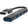 Набор USB-переходников (1+3шт.) "Ritmix" [CR-4400] <Metal>