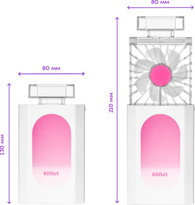 Вентилятор портативный "Kitfort" [KT-406-1] <White/Pink>