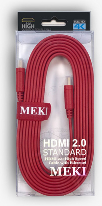 Кабель HDMI-HDMI - 3.0m "MEKI" [GH-T-3RD] v 2.0 <Red>