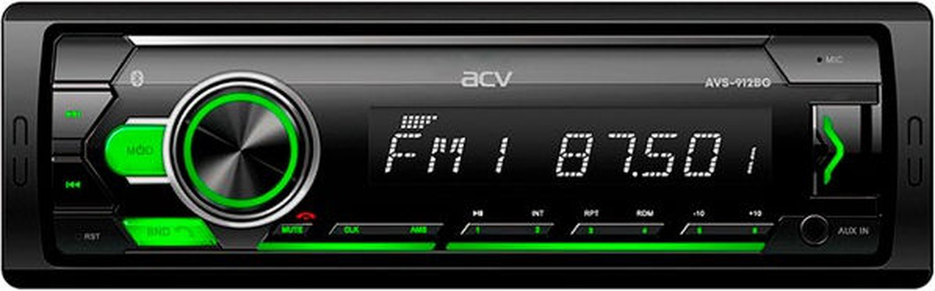 Автомагнитола "ACV" [AVS-912BG] зелёная подсветка