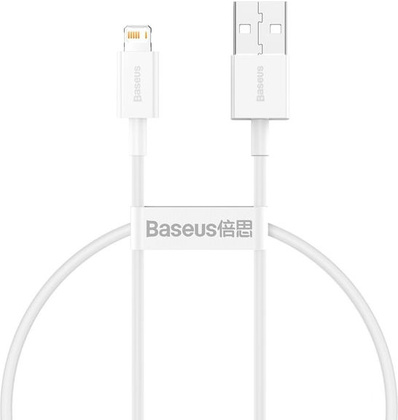 Кабель Lightning --> USB2.0, 1.5m "Baseus" [CALYS-B02], <White>; 2.4A