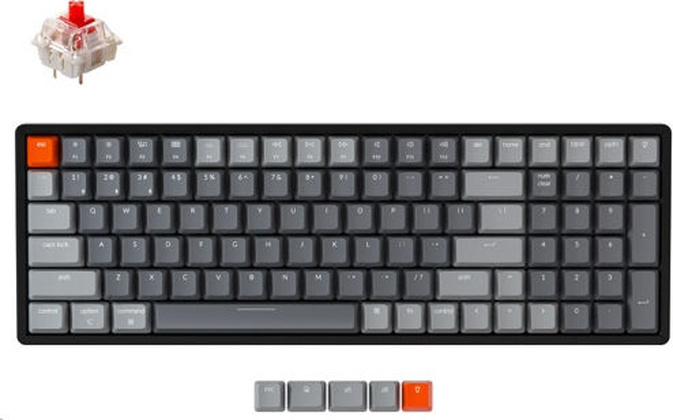 Клавиатура Keychron [K4-C1-RU] <Grey>; USB, красные свичи