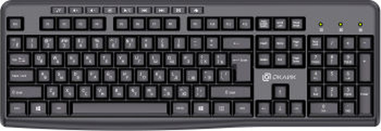 Клавиатура Oklick [K225W] <Black>, USB