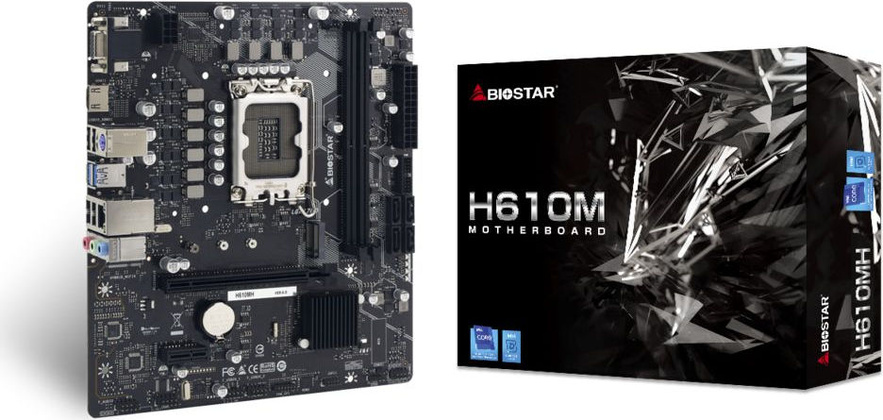 Мат.плата Biostar H610MH (Intel H610), mATX, DDR4,HDMI [S-1700]