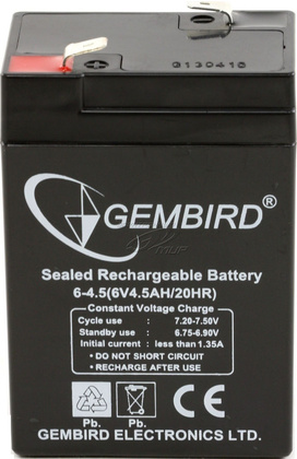 Аккумуляторная батарея для ИБП  6V 4,5Ah "Gembird" [BAT-6V4.5AH]