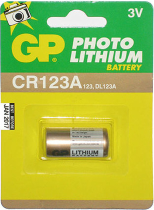 Батарейка (CR123x1шт) - "GP" CR 123 A PHOTO; Lithium; 3V;1 шт; блистер