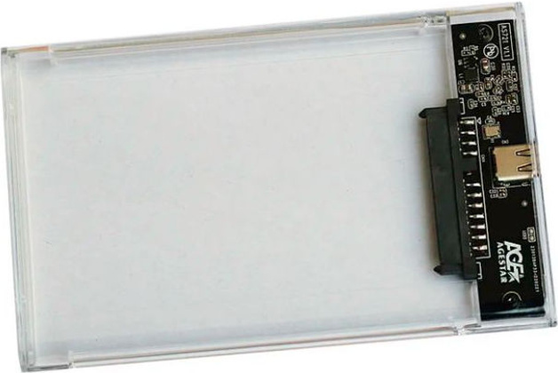Внешний бокс для 2.5" HDD "Agestar" [3UB2P6C]; SATA-> USB 3.2 Type C; <Transparent>