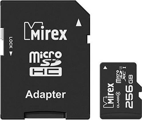 Карта памяти microSDXC 256 Гб Mirex (13613-AD3UH256) Class 10 (UHS-I (U3))