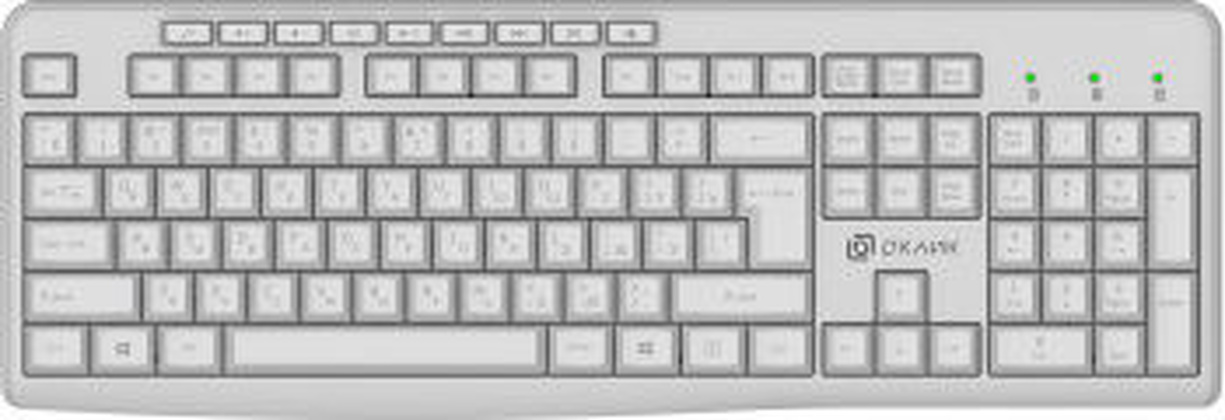 Клавиатура Oklick [K225W] <White>, USB