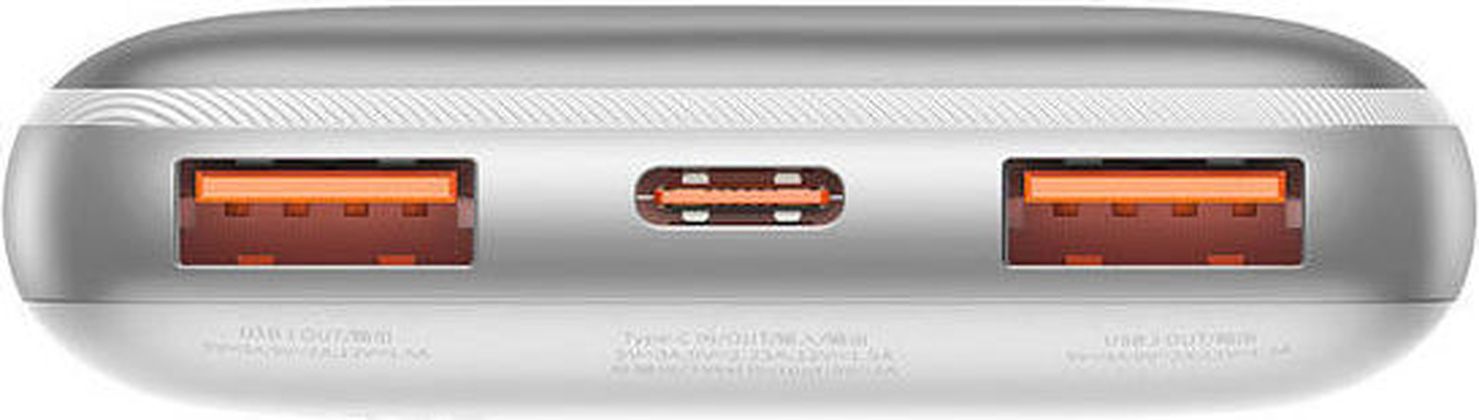 Батарея резервного питания "Baseus" [PPBD040102] <White>; 10000 mAh, 20W + кабель