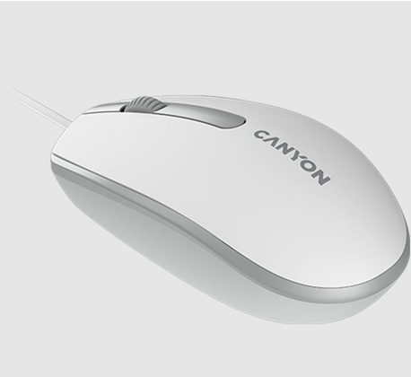 Мышь CANYON [CNE-CMS10WG] <White/Grey>, USB