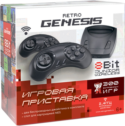 Игровая консоль "Retro Genesis" [ConSkDn85] <Black> Junior Wireless + 300 игр