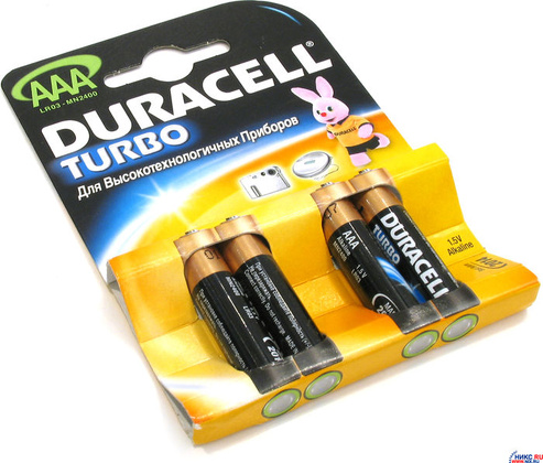 Набор батареек (AAAx4шт.) - "DURACELL" [LR03/MN2400]; Аlkaline